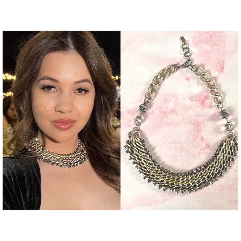 Lucky Star chunky statement link necklace. Gold, silver, gun metal gray
